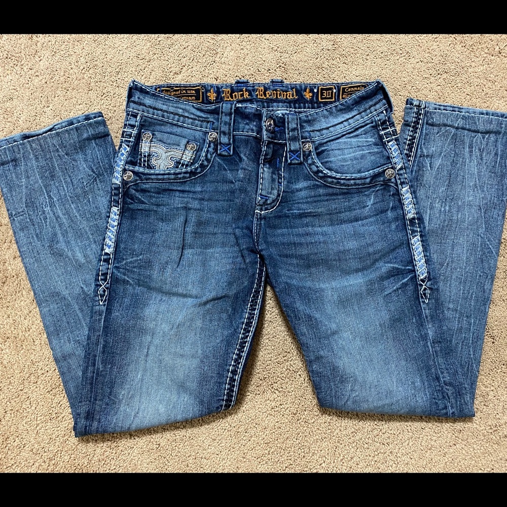 Men’s Rock Revival Slim Straight Jeans